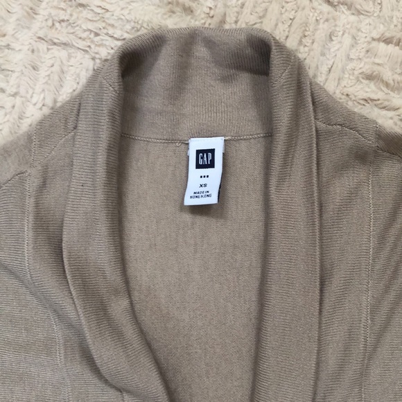 GAP open cardigan, dropped shoulder half sleeve neutral color New, Size XS - Picture 8 of 16